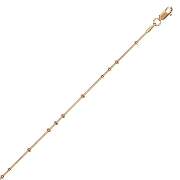 Цепь из красного золота 585, плетение «Снейк»